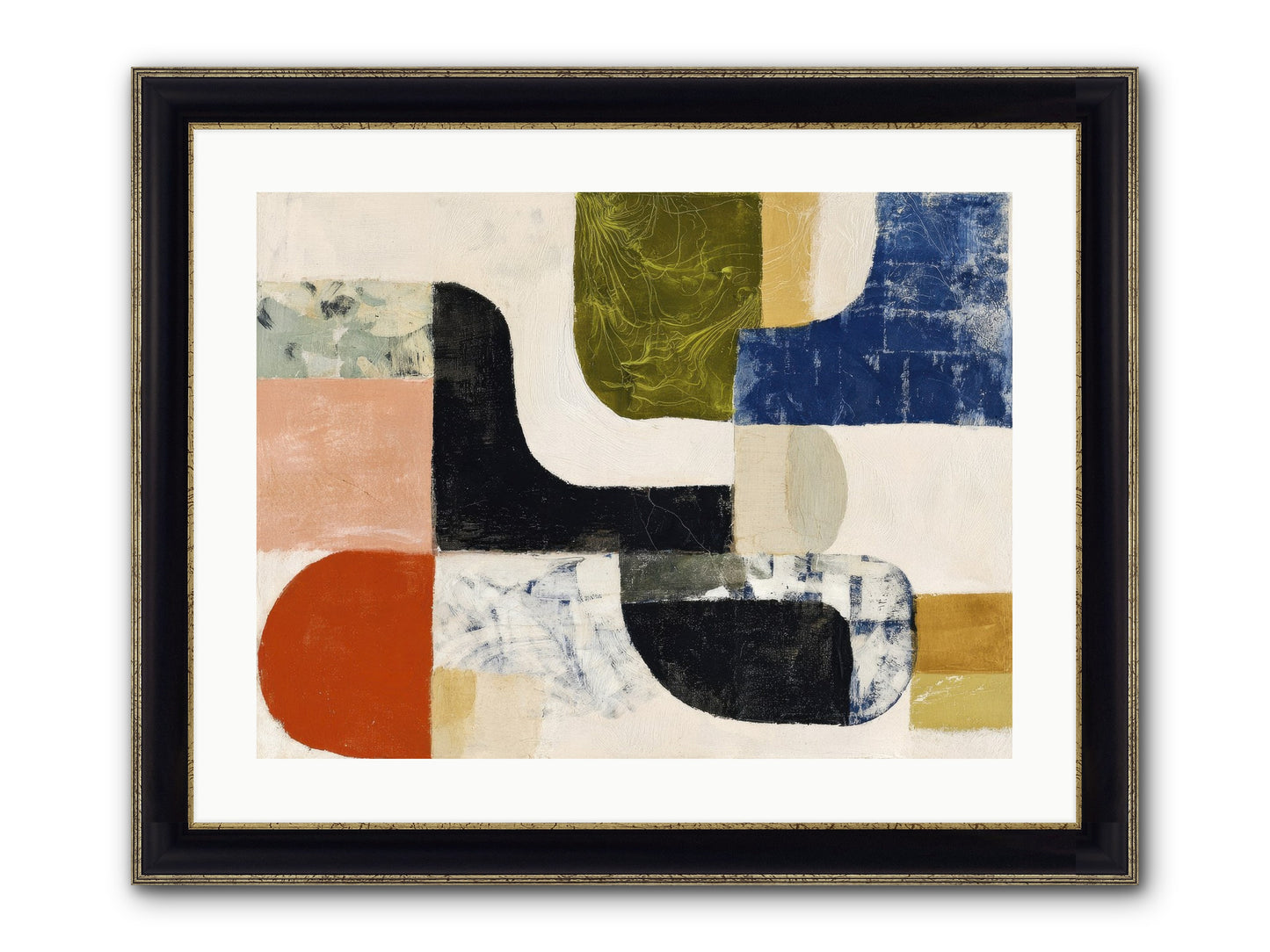 Abyss Framed Print - Black & Gold 24x18