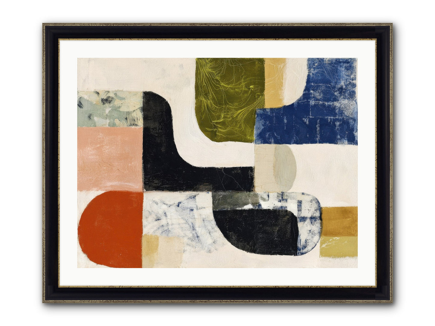 Abyss Framed Print - Black & Gold 32x24