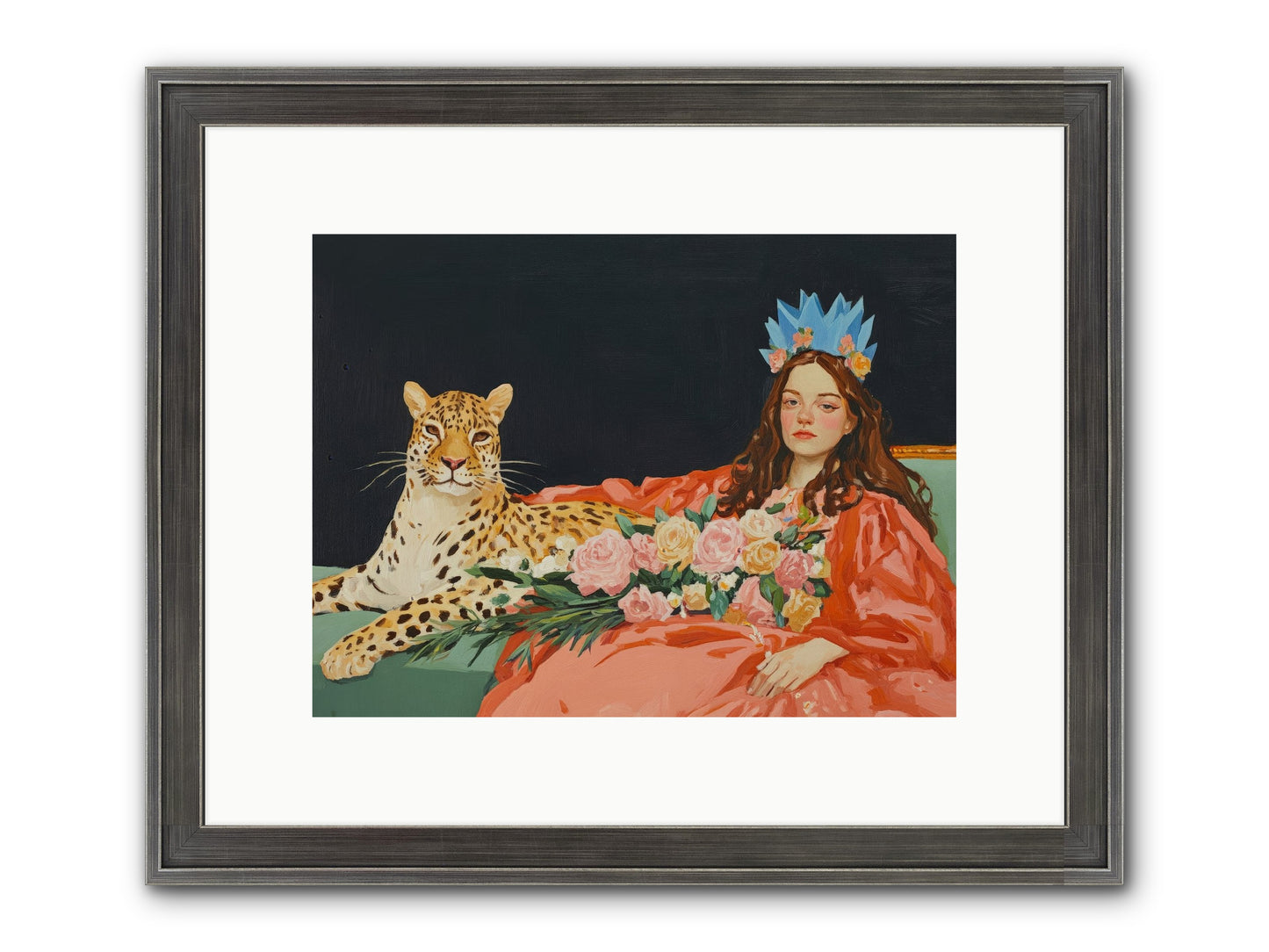 According To Lily Light Framed Print - Slimwoods Black/Silver 12x9