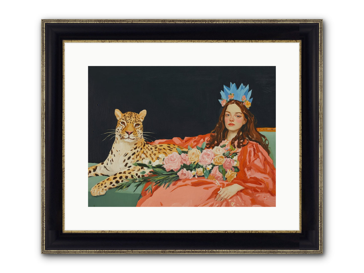 According To Lily Light Framed Print - Black & Gold 16x12