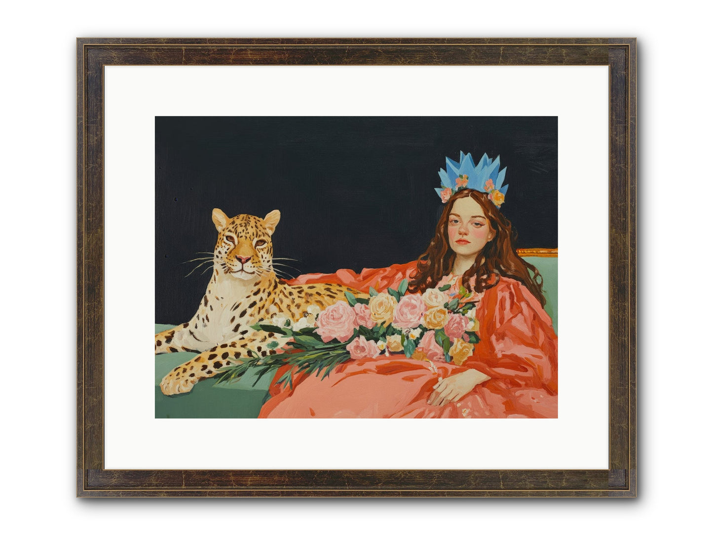 According To Lily Light Framed Print - Slimwoods Black/Gold 16x12