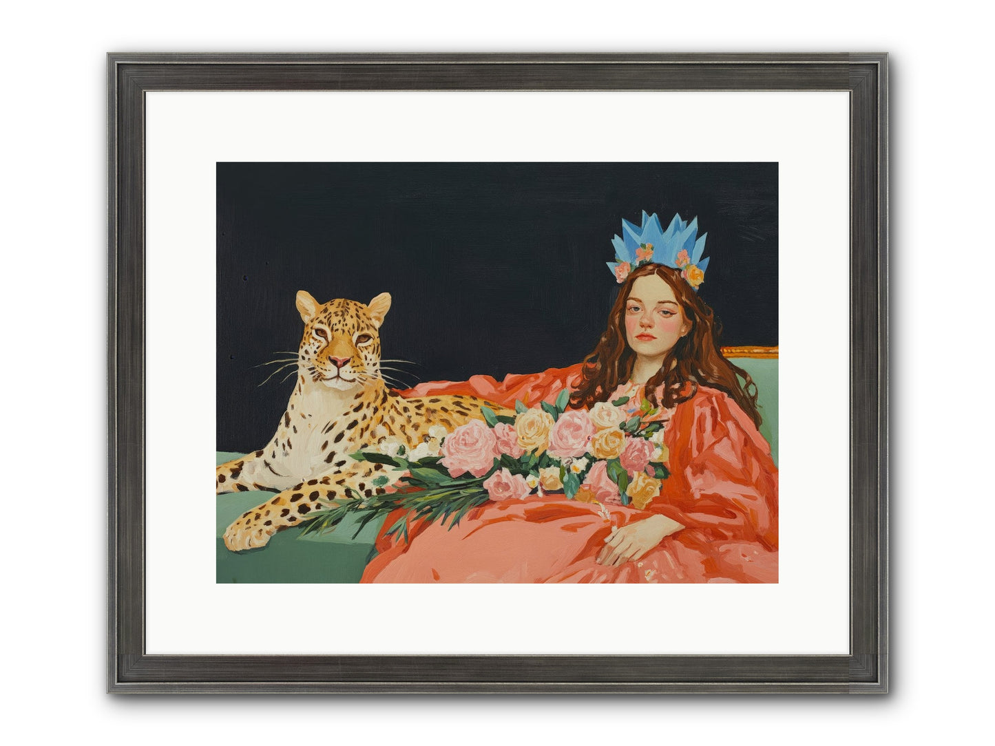 According To Lily Light Framed Print - Slimwoods Black/Silver 16x12