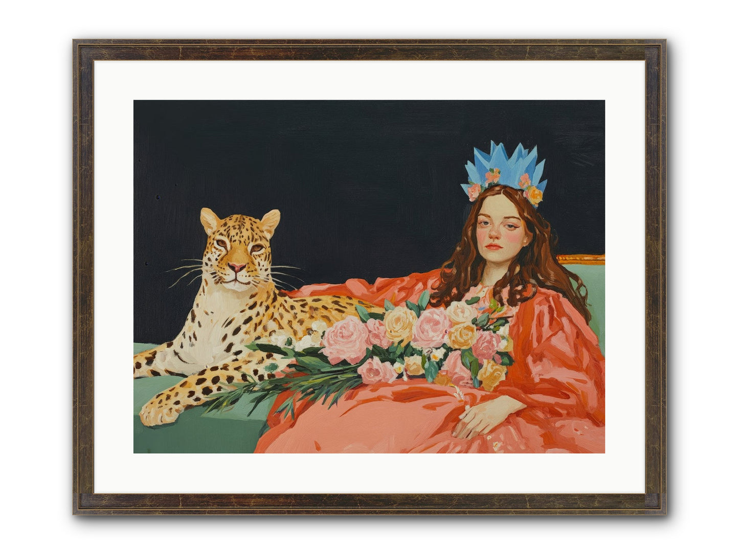 According To Lily Light Framed Print - Slimwoods Black/Gold 24x18