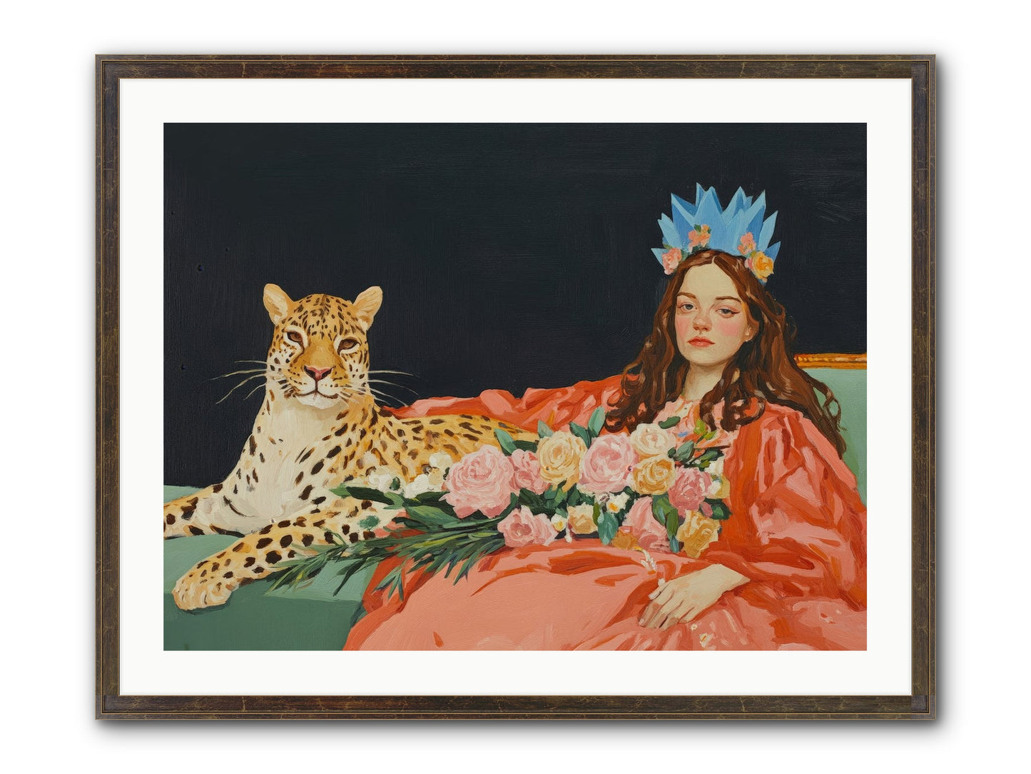 According To Lily Light Framed Print - Slimwoods Black/Gold 32x24