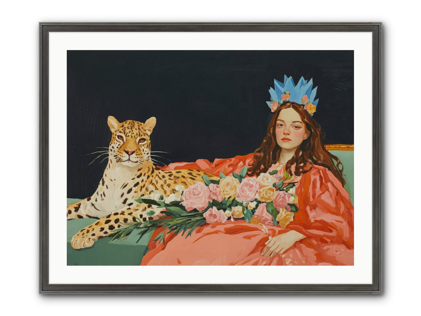 According To Lily Light Framed Print - Slimwoods Black/Silver 32x24