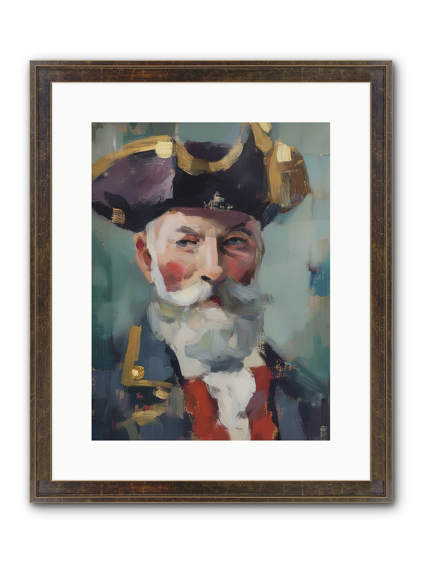 Admiral Of Ocean's Heart Framed Print - Slimwoods Black/Gold 12x16