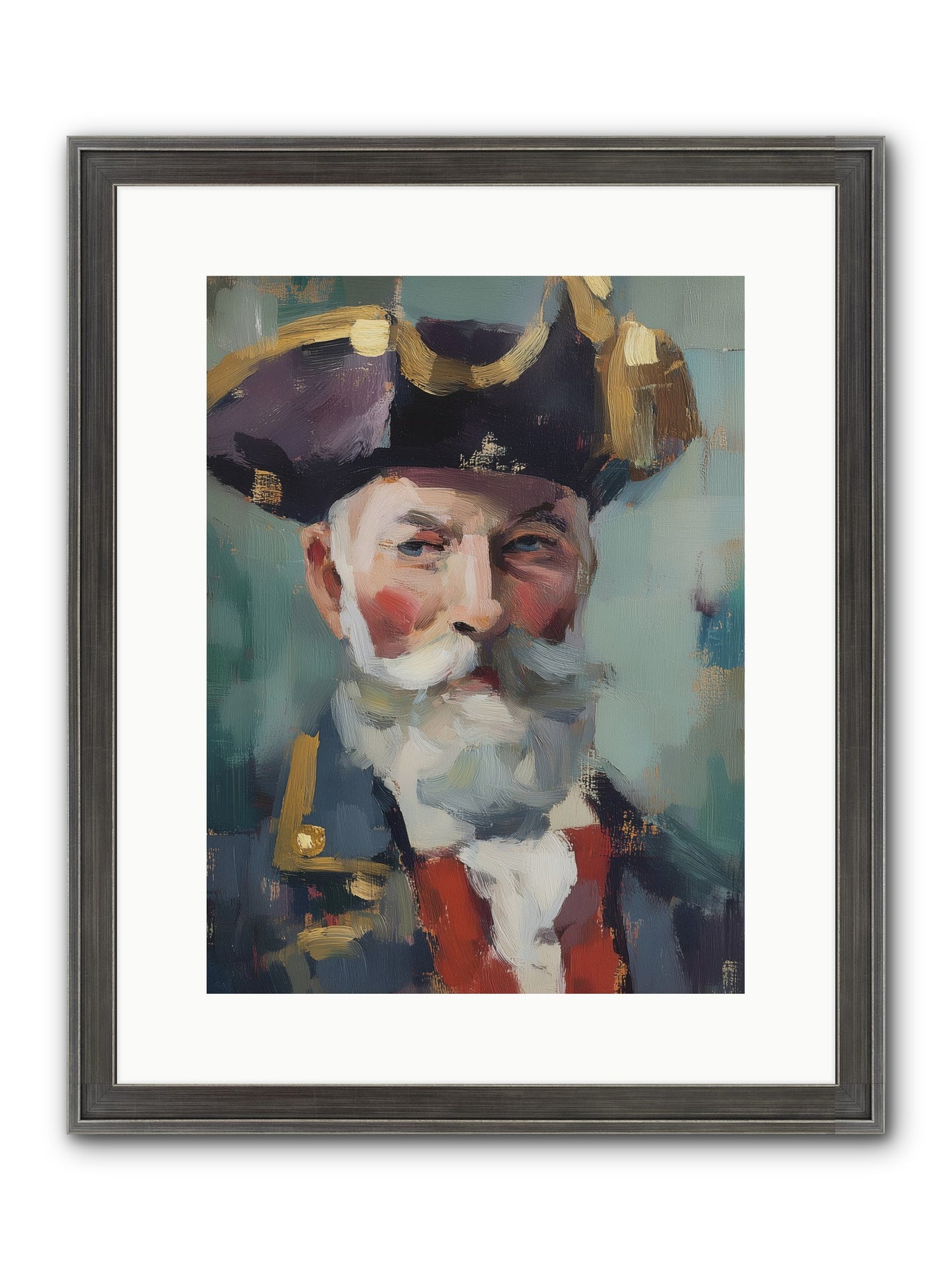 Admiral Of Ocean's Heart Framed Print - Slimwoods Black/Silver 12x16