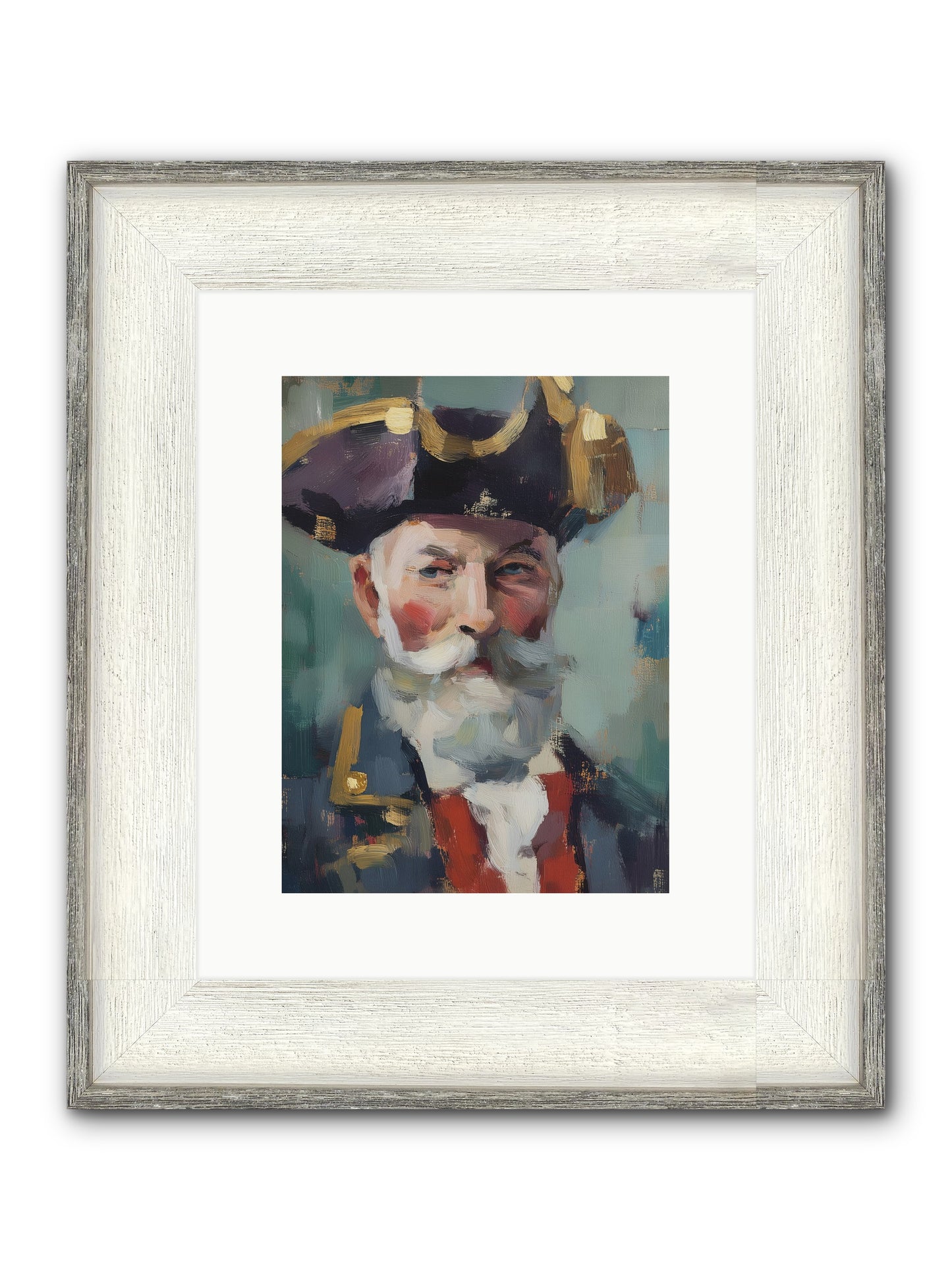 Admiral Of Ocean's Heart Framed Print - Driftwood White 9x12