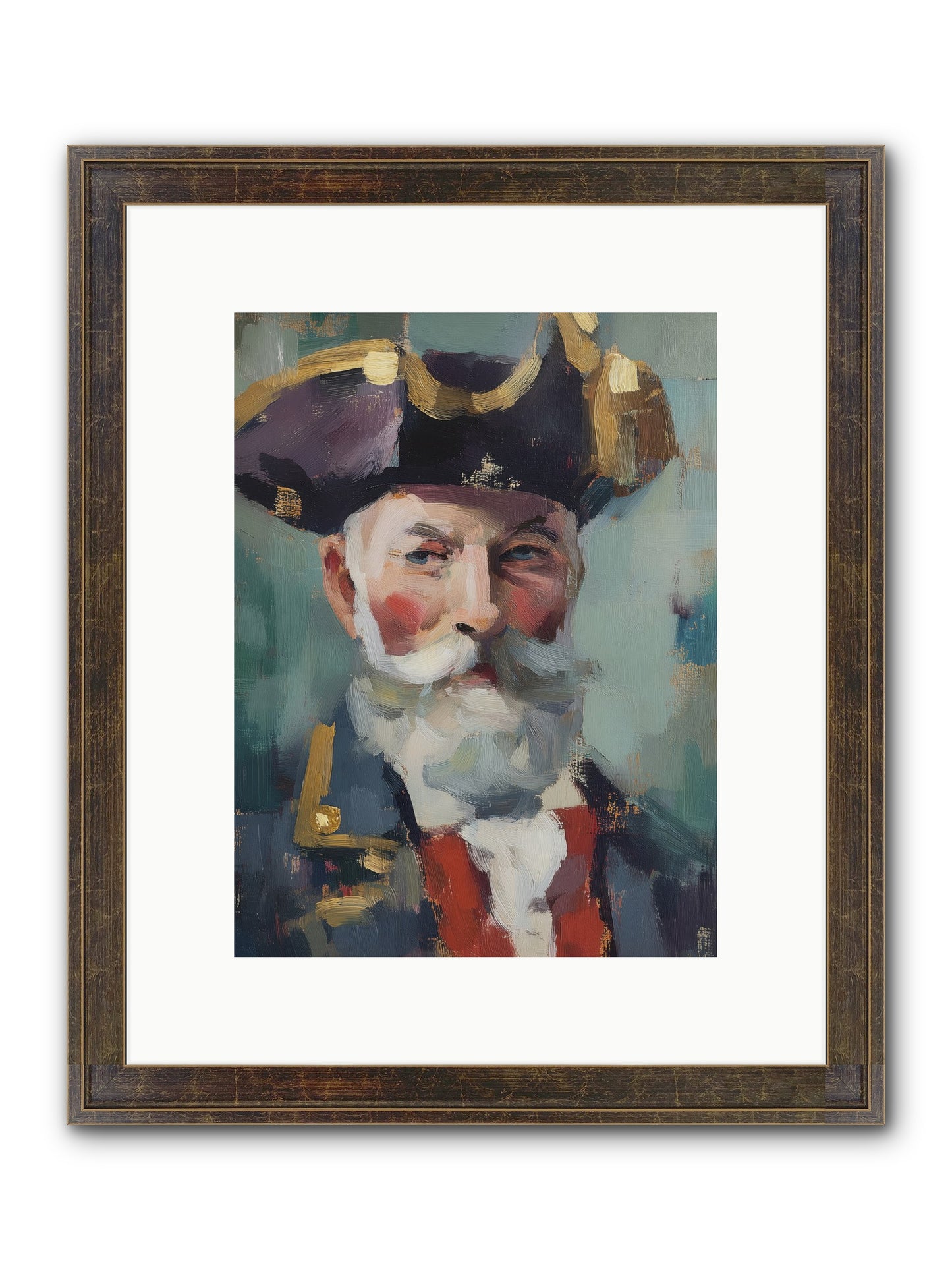 Admiral Of Ocean's Heart Framed Print - Slimwoods Black/Gold 9x12