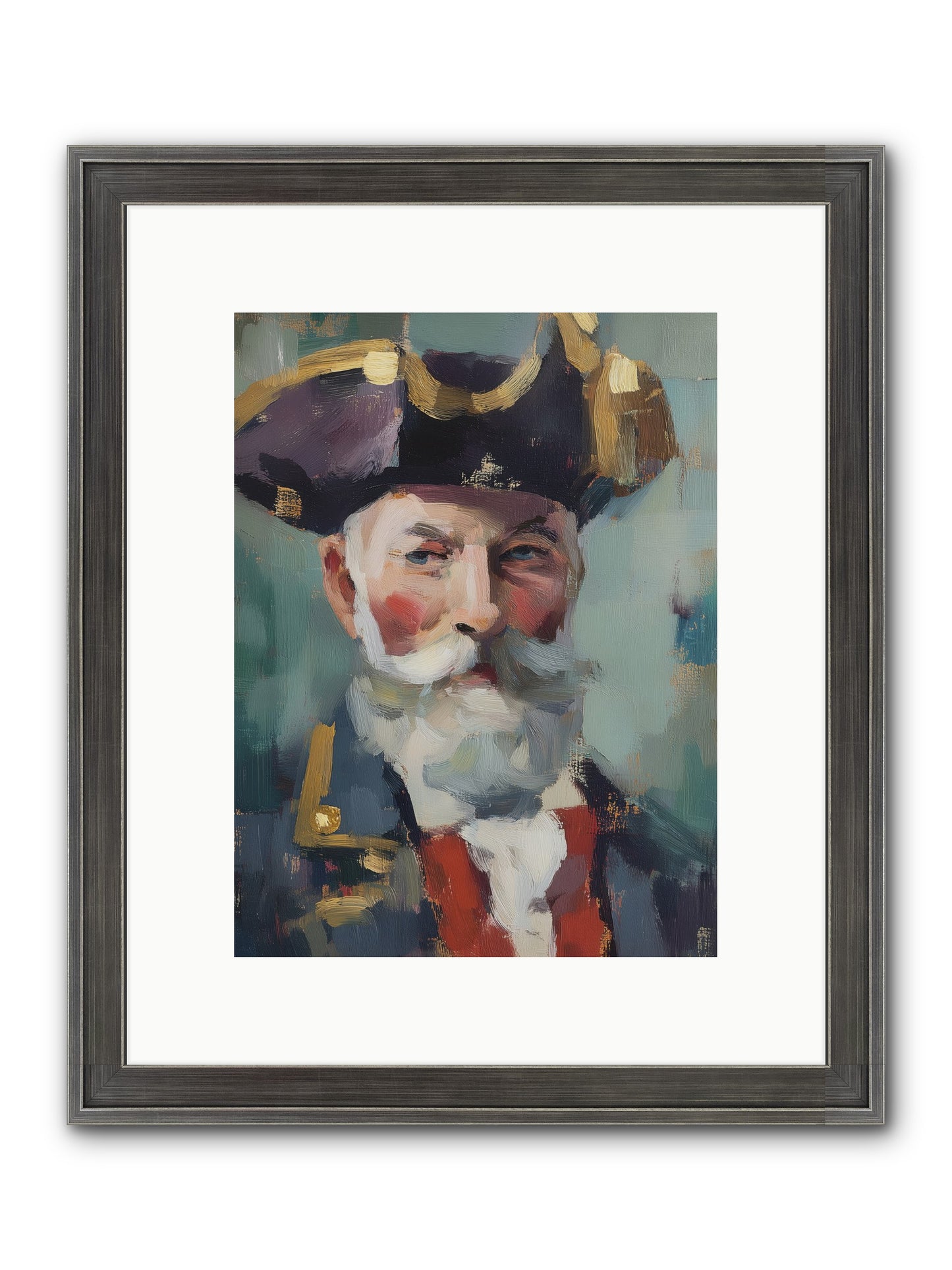 Admiral Of Ocean's Heart Framed Print - Slimwoods Black/Silver 9x12
