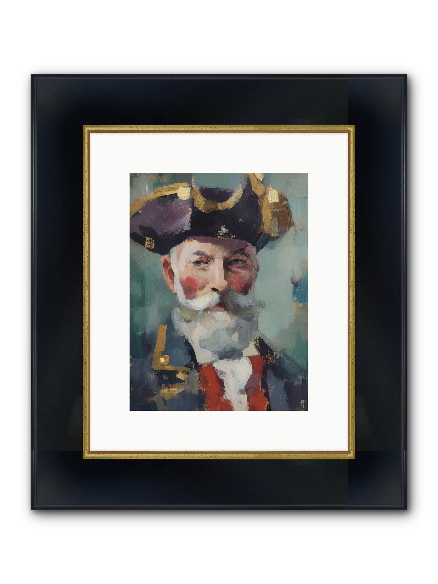 Admiral Of Ocean's Heart Framed Print - Wide Black w/Gold 9x12