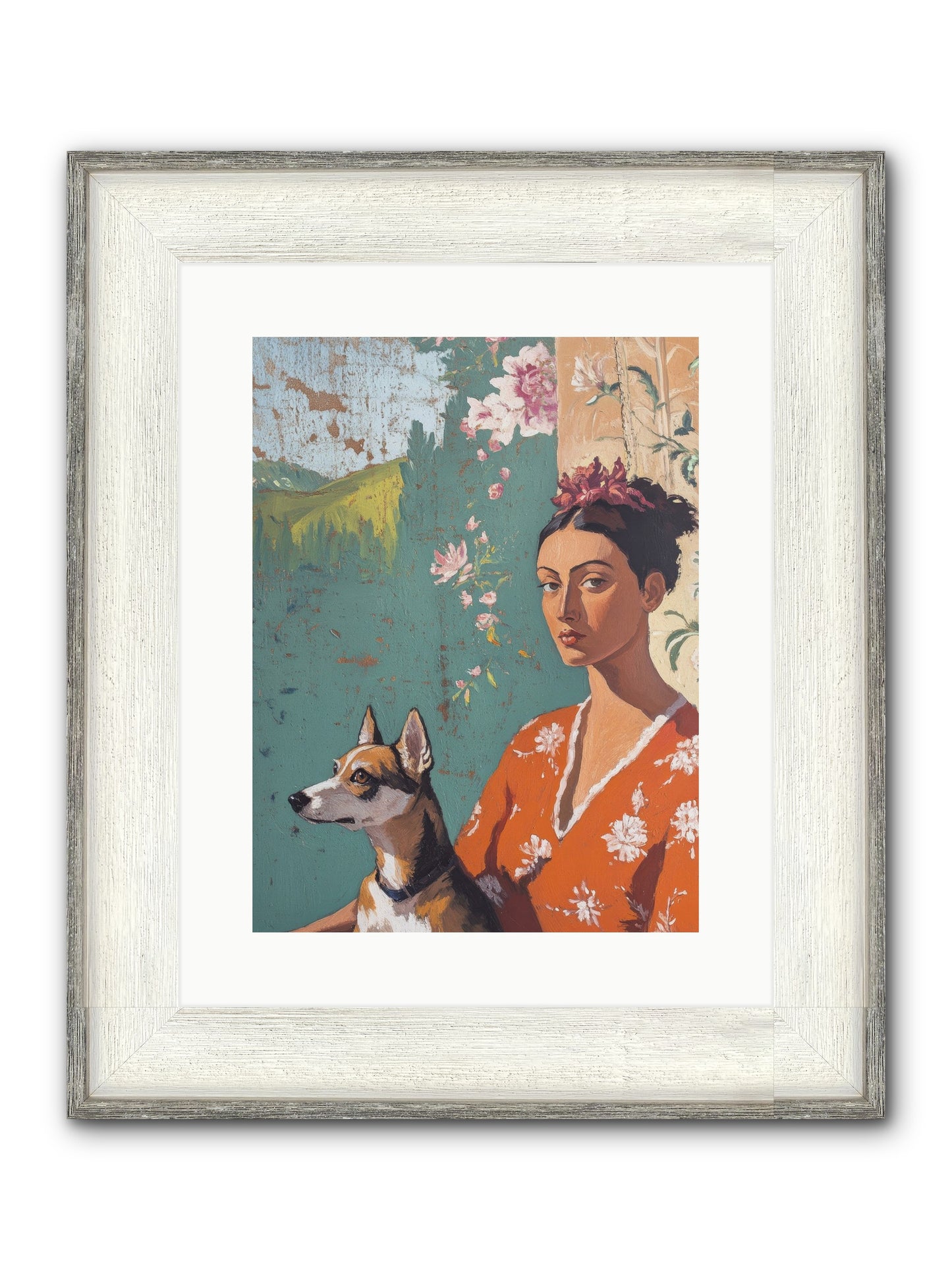 Adored Beyond Words Framed Print - Driftwood White 12x16