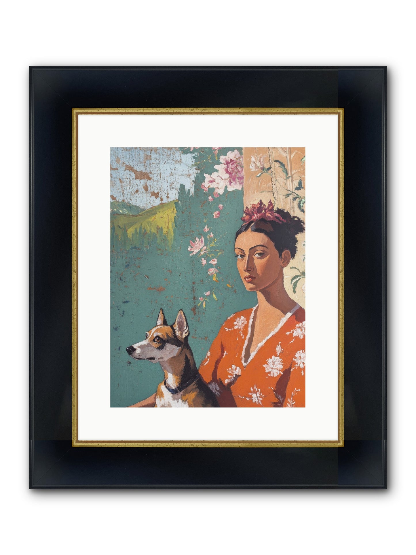 Adored Beyond Words Framed Print - Wide Black w/Gold 12x16