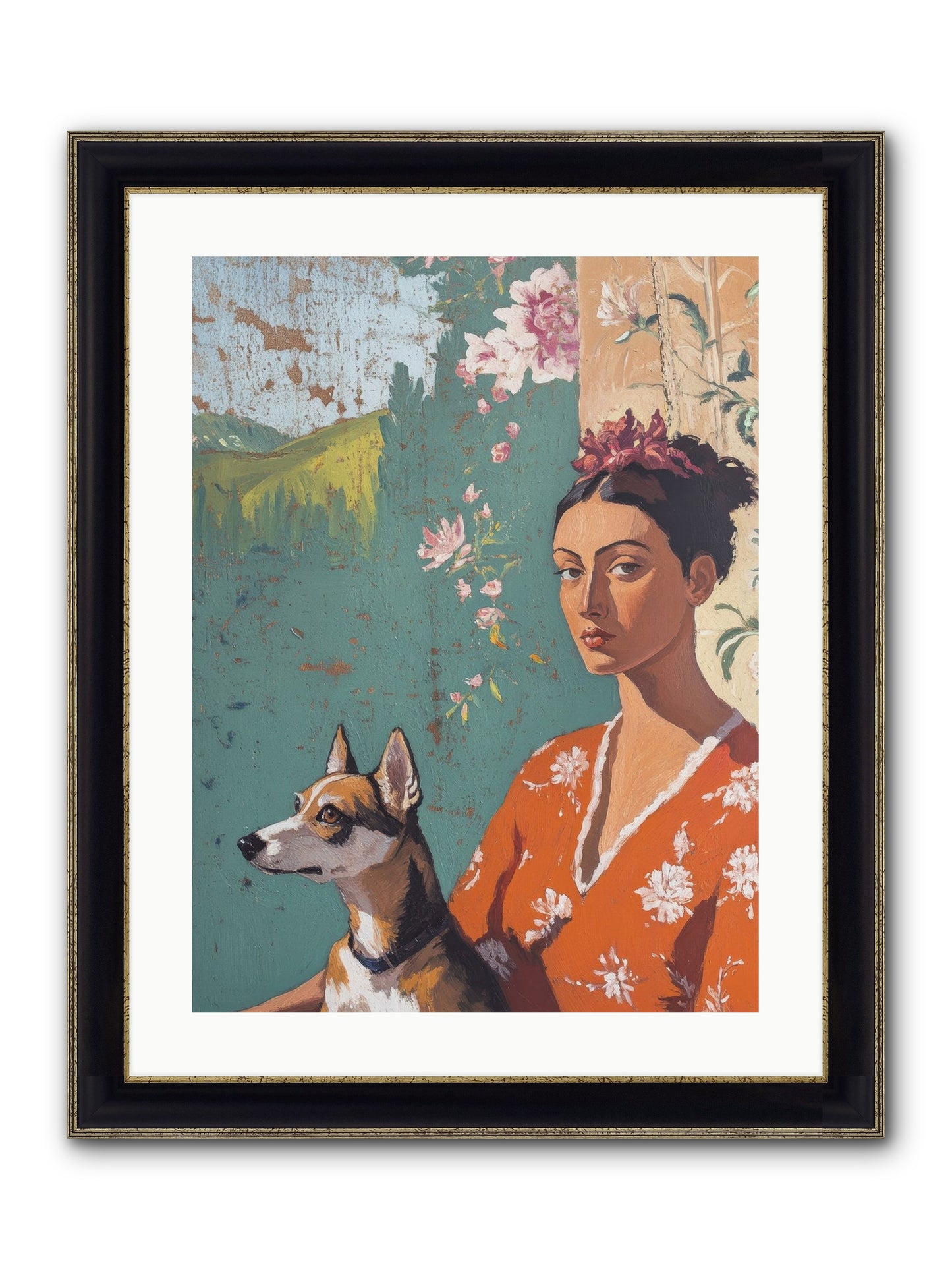 Adored Beyond Words Framed Print - Black & Gold 18x24