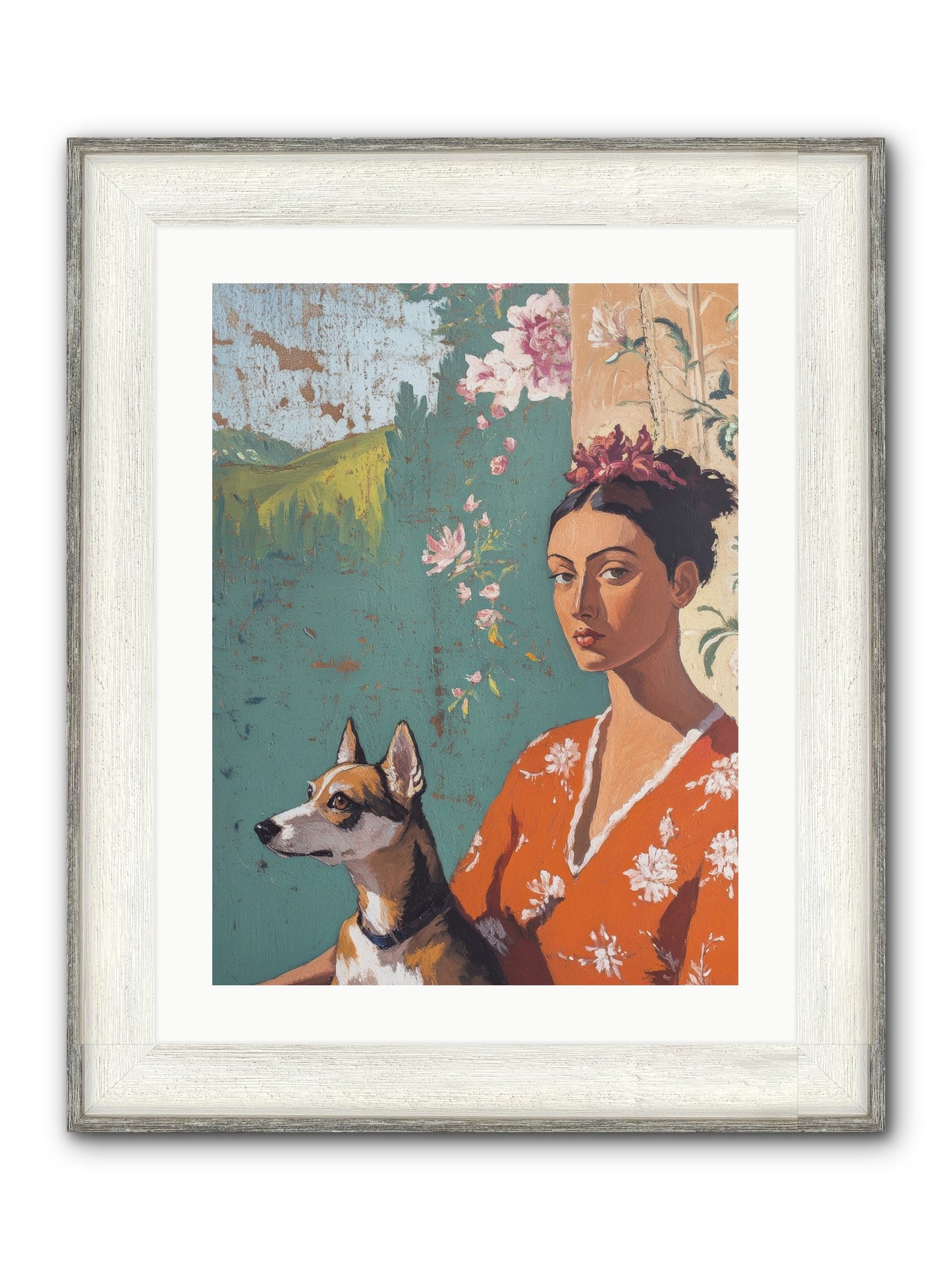 Adored Beyond Words Framed Print - Driftwood White 18x24