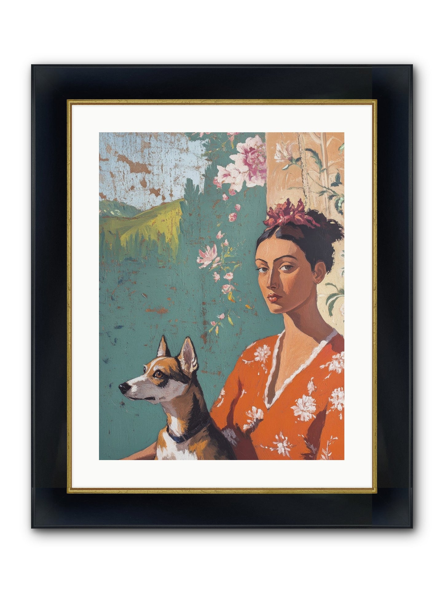 Adored Beyond Words Framed Print - Wide Black w/Gold 18x24