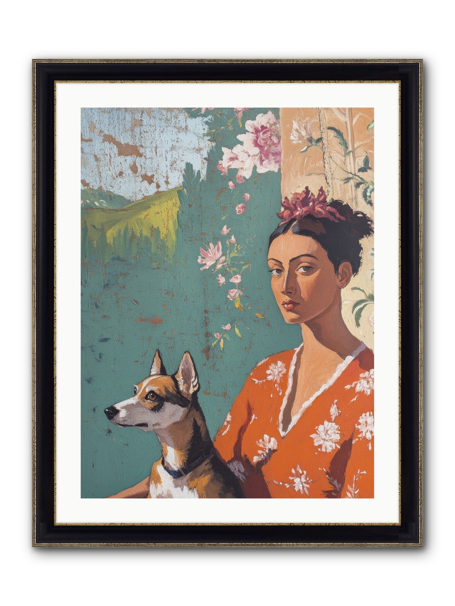 Adored Beyond Words Framed Print - Black & Gold 24x32