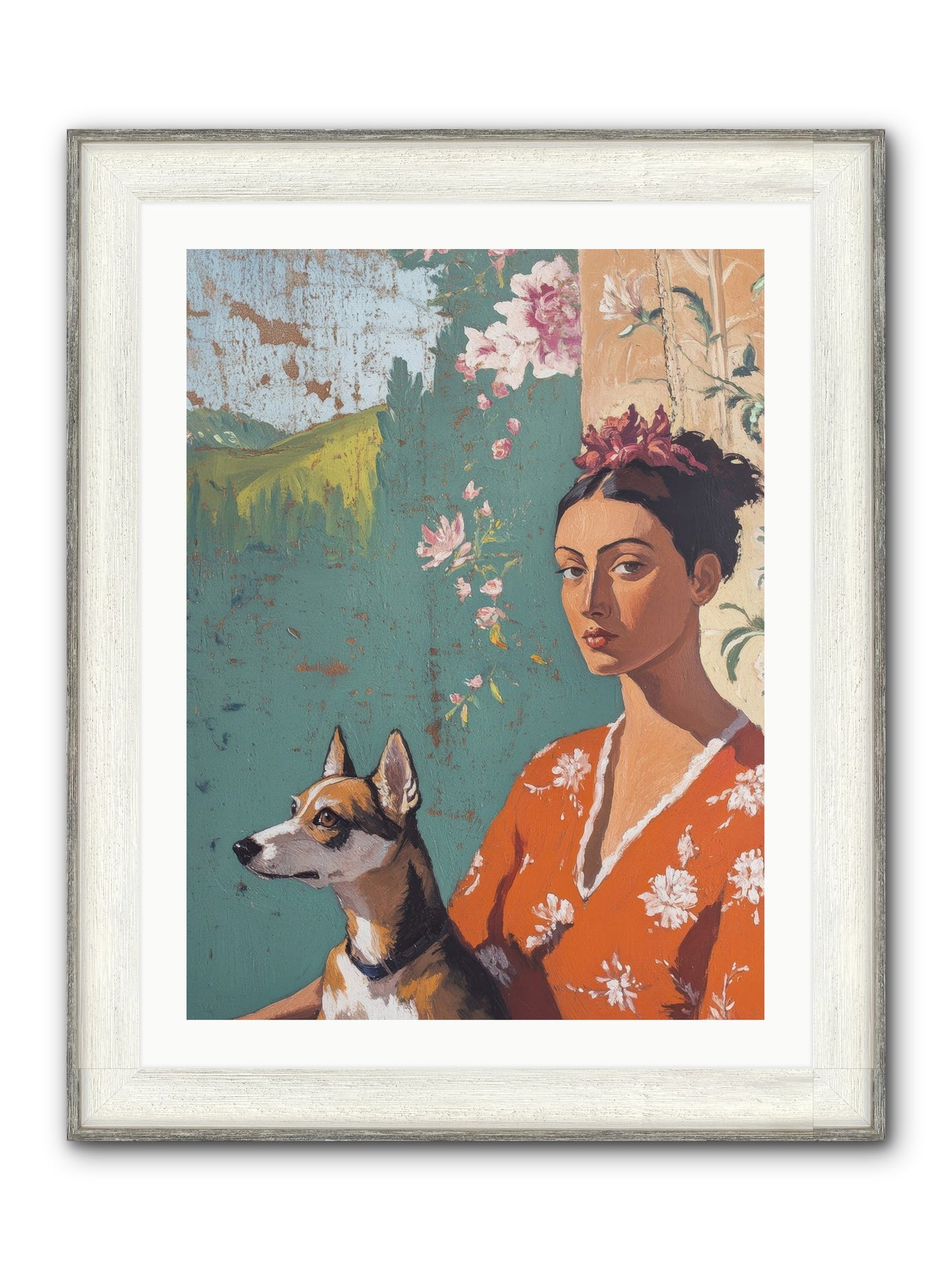 Adored Beyond Words Framed Print - Driftwood White 24x32