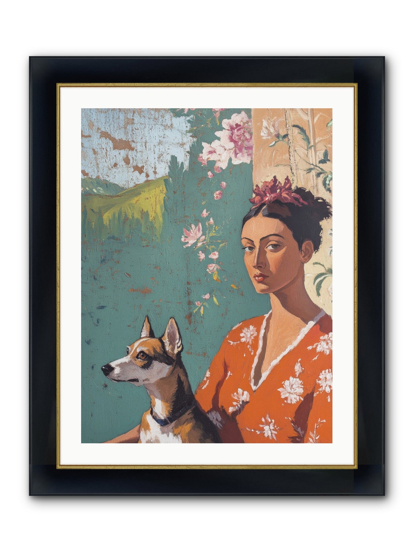 Adored Beyond Words Framed Print - Wide Black w/Gold 24x32
