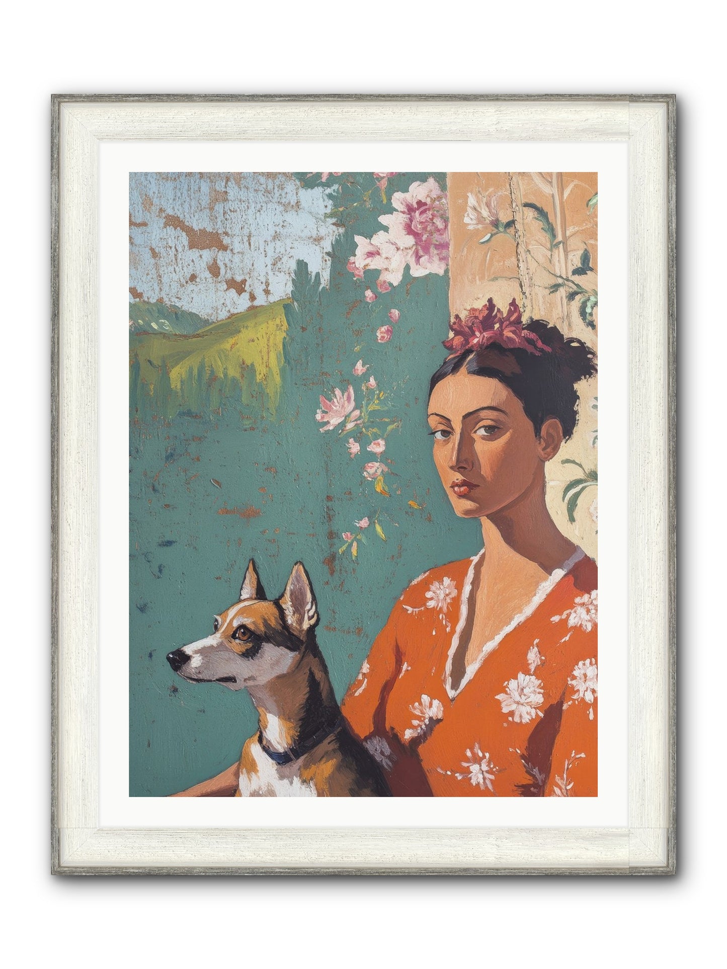 Adored Beyond Words Framed Print - Driftwood White 30x40