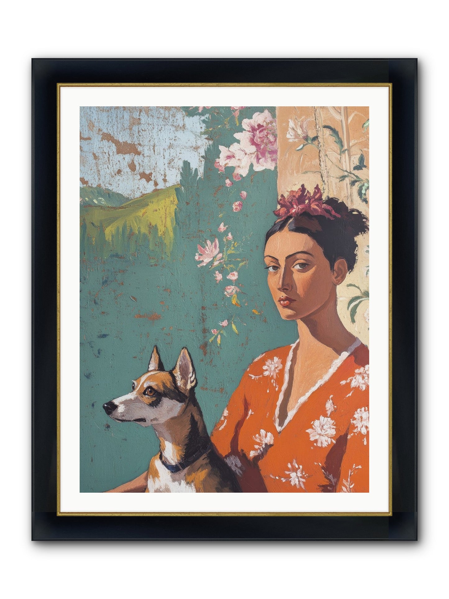 Adored Beyond Words Framed Print - Wide Black w/Gold 30x40