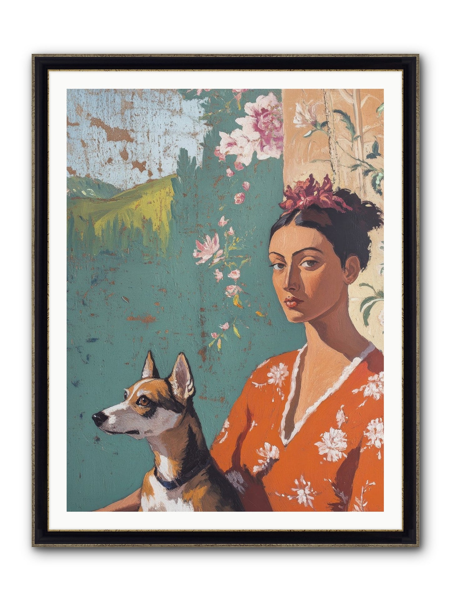 Adored Beyond Words Framed Print - Black & Gold 36x48