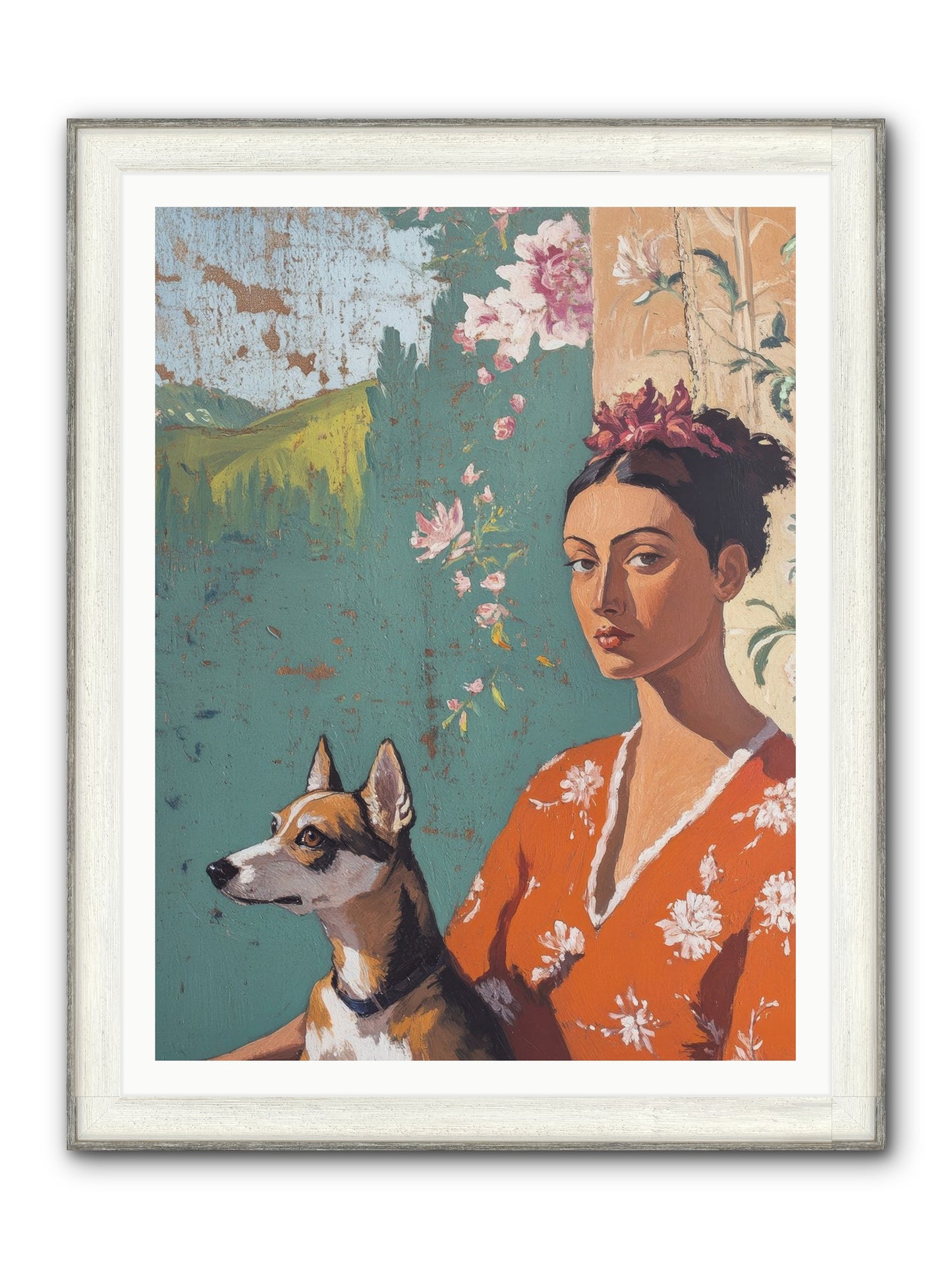 Adored Beyond Words Framed Print - Driftwood White 36x48
