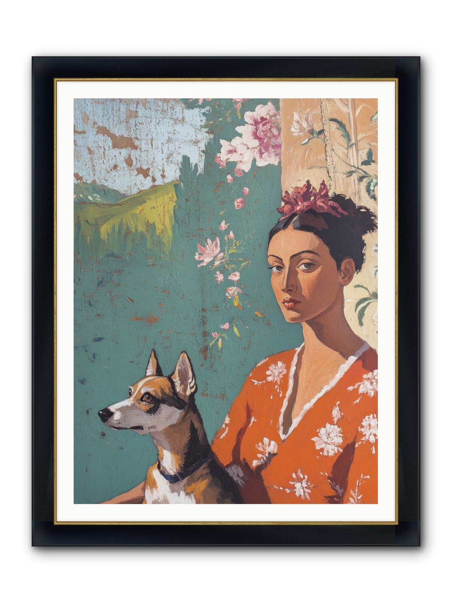 Adored Beyond Words Framed Print - Wide Black w/Gold 36x48