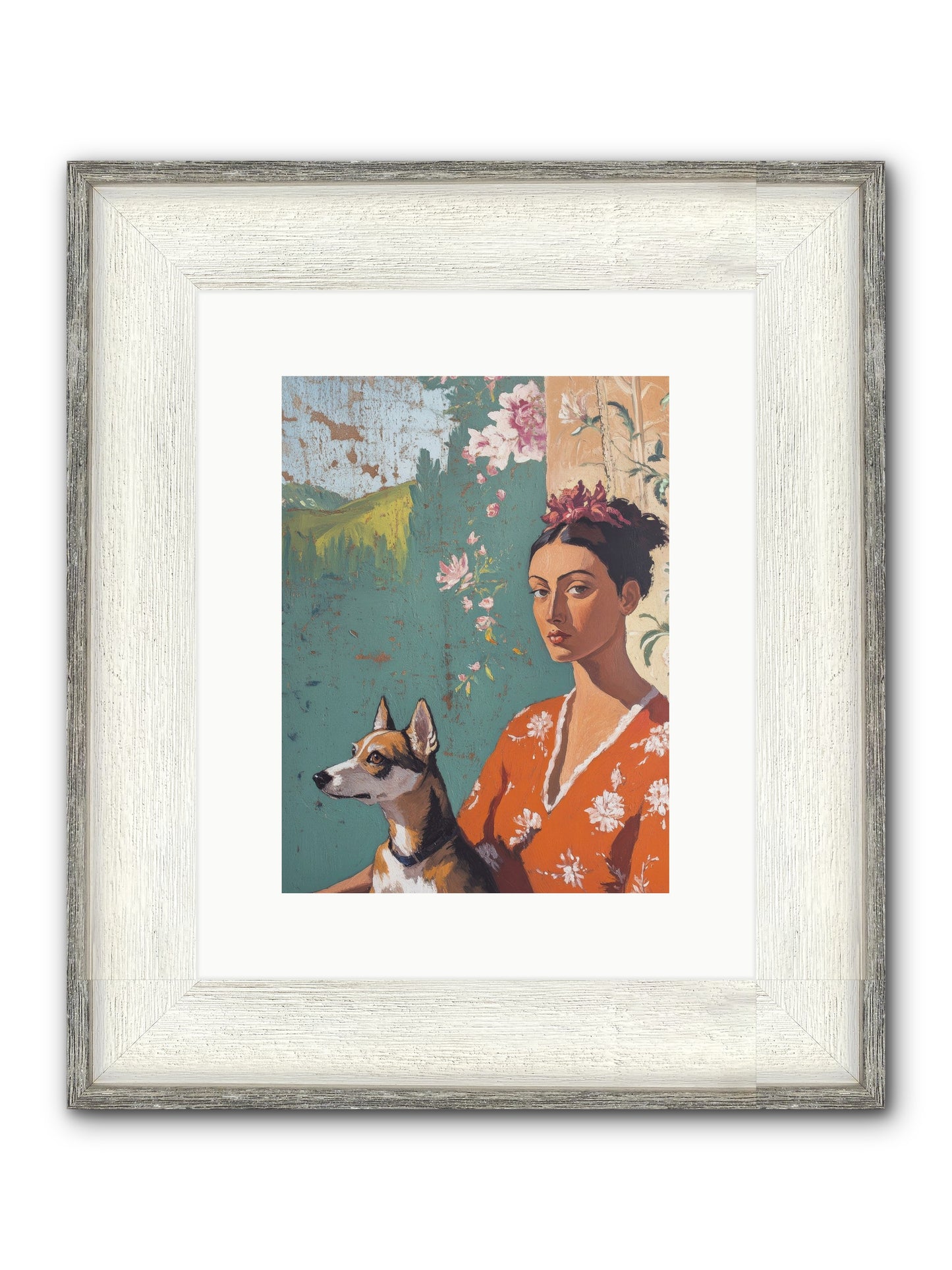 Adored Beyond Words Framed Print - Driftwood White 9x12