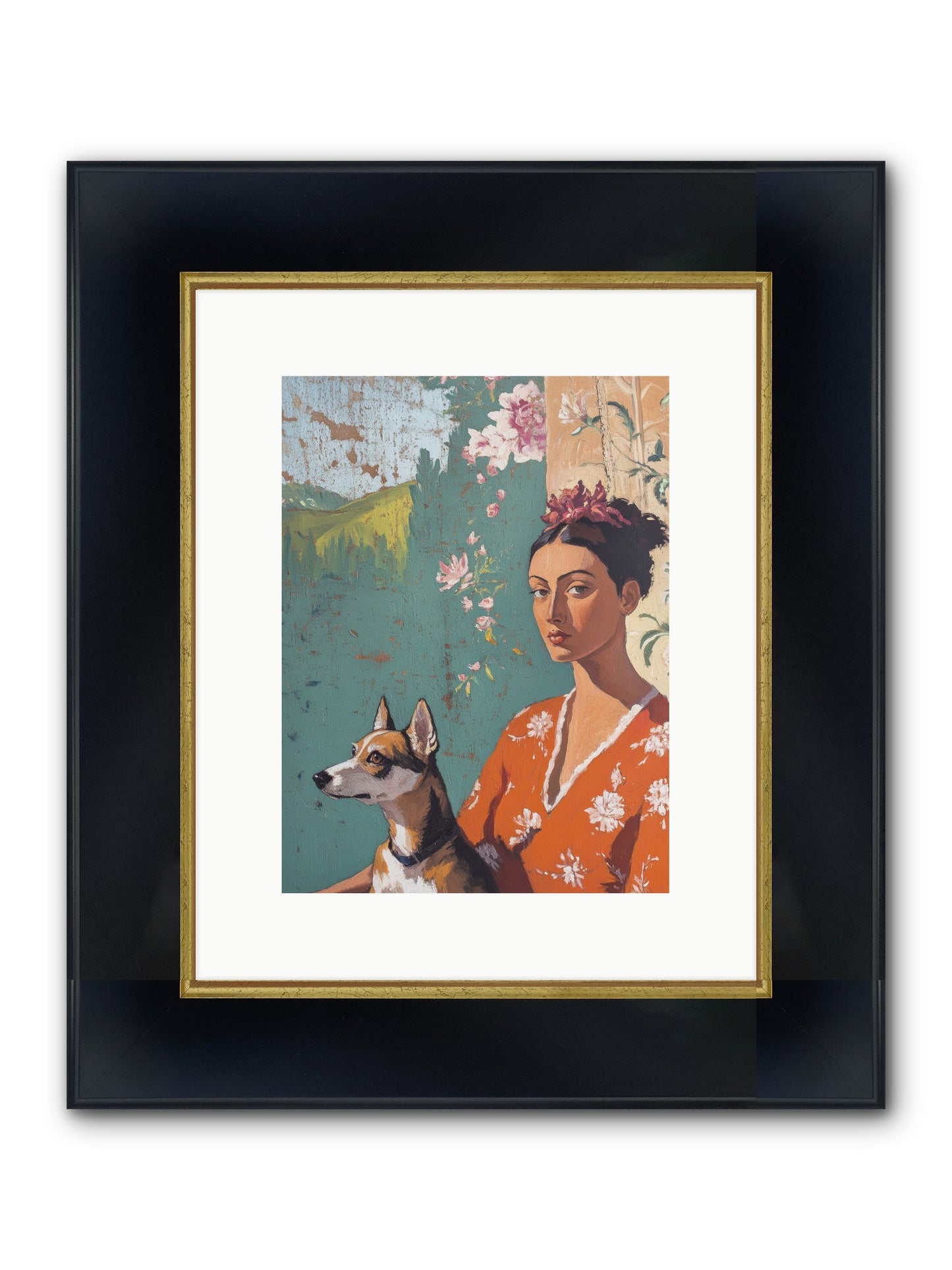 Adored Beyond Words Framed Print - Wide Black w/Gold 9x12