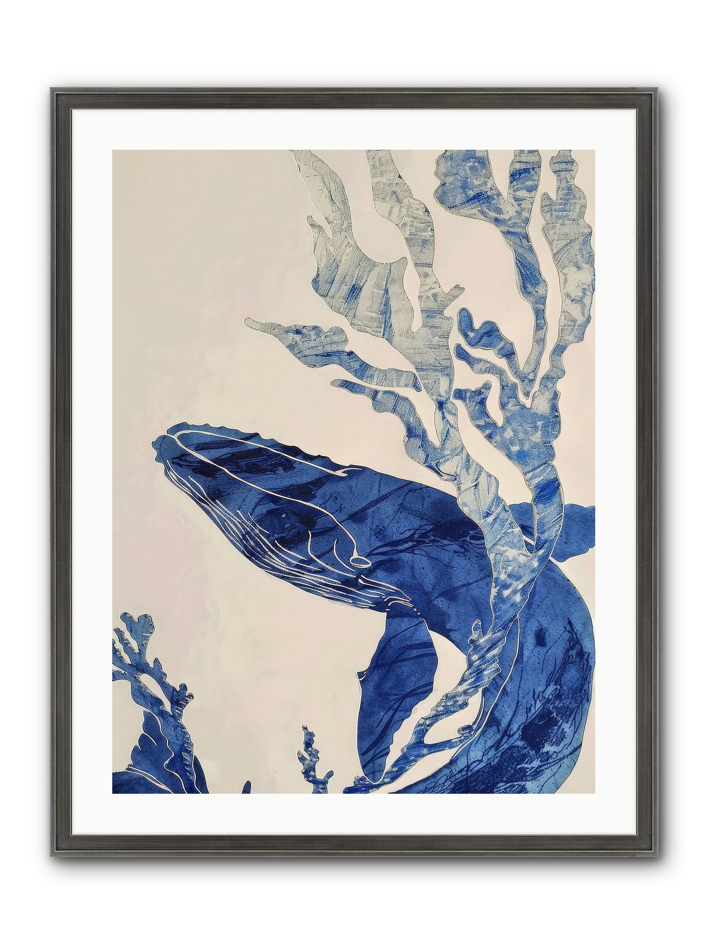 Aegean Echoes Framed Print - Slimwoods Black/Silver 24x32