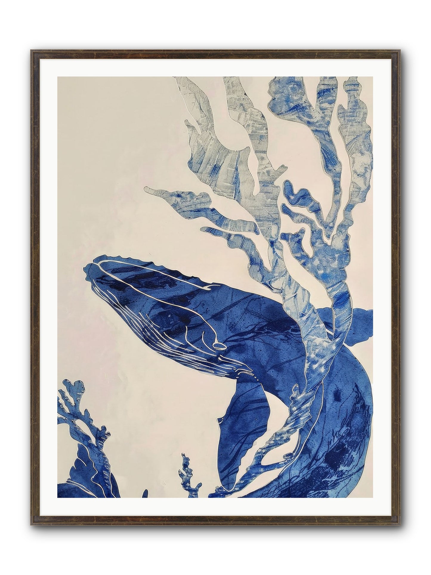 Aegean Echoes Framed Print - Slimwoods Black/Gold 36x48