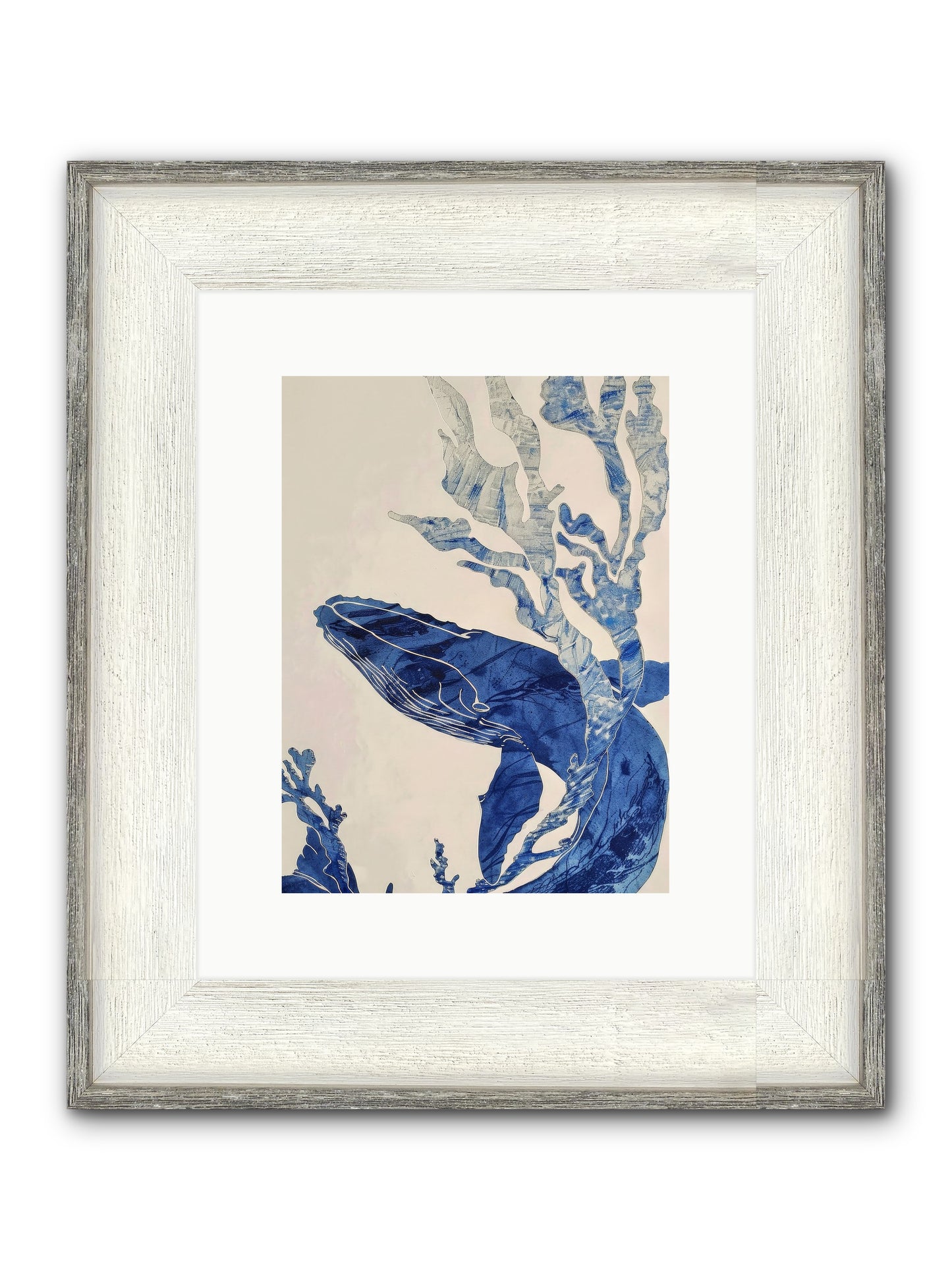 Aegean Echoes Framed Print - Driftwood White 9x12