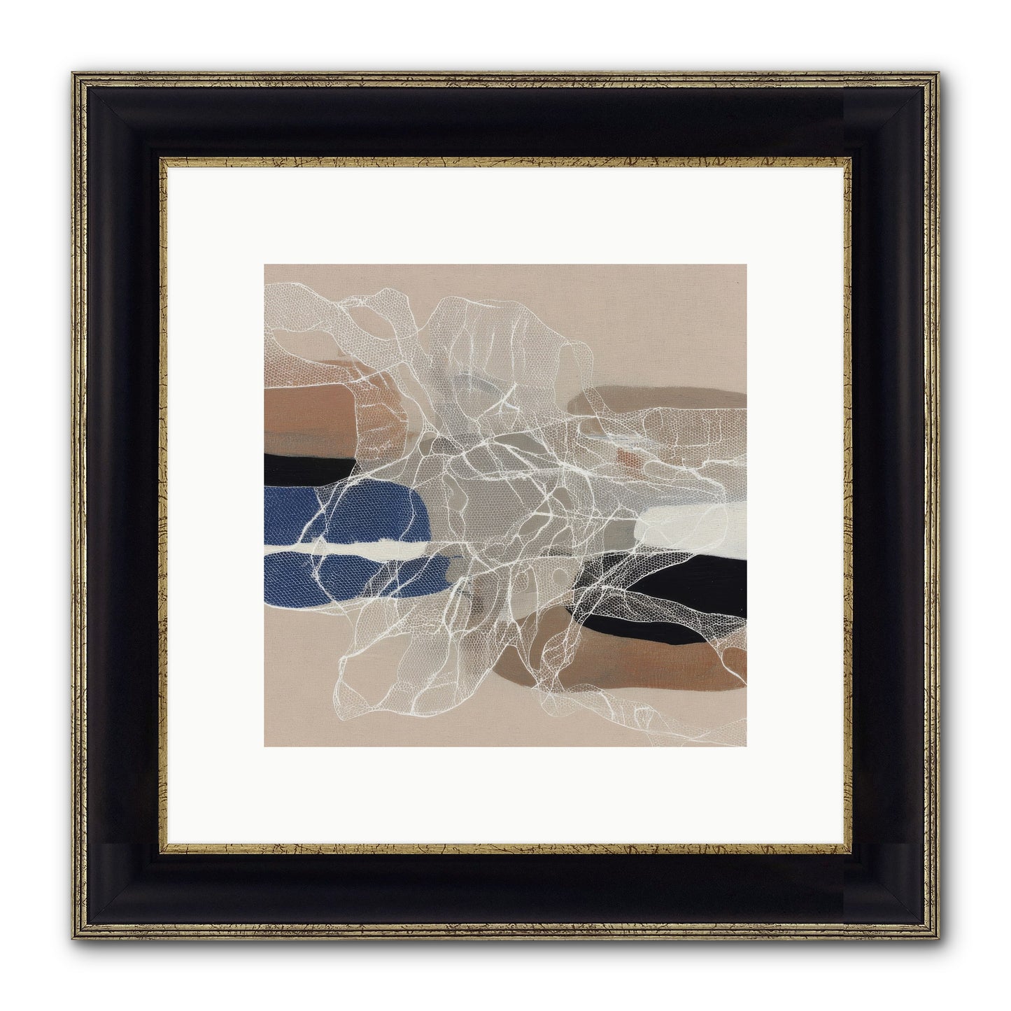 Aegis Framed Print - Black & Gold 10x10