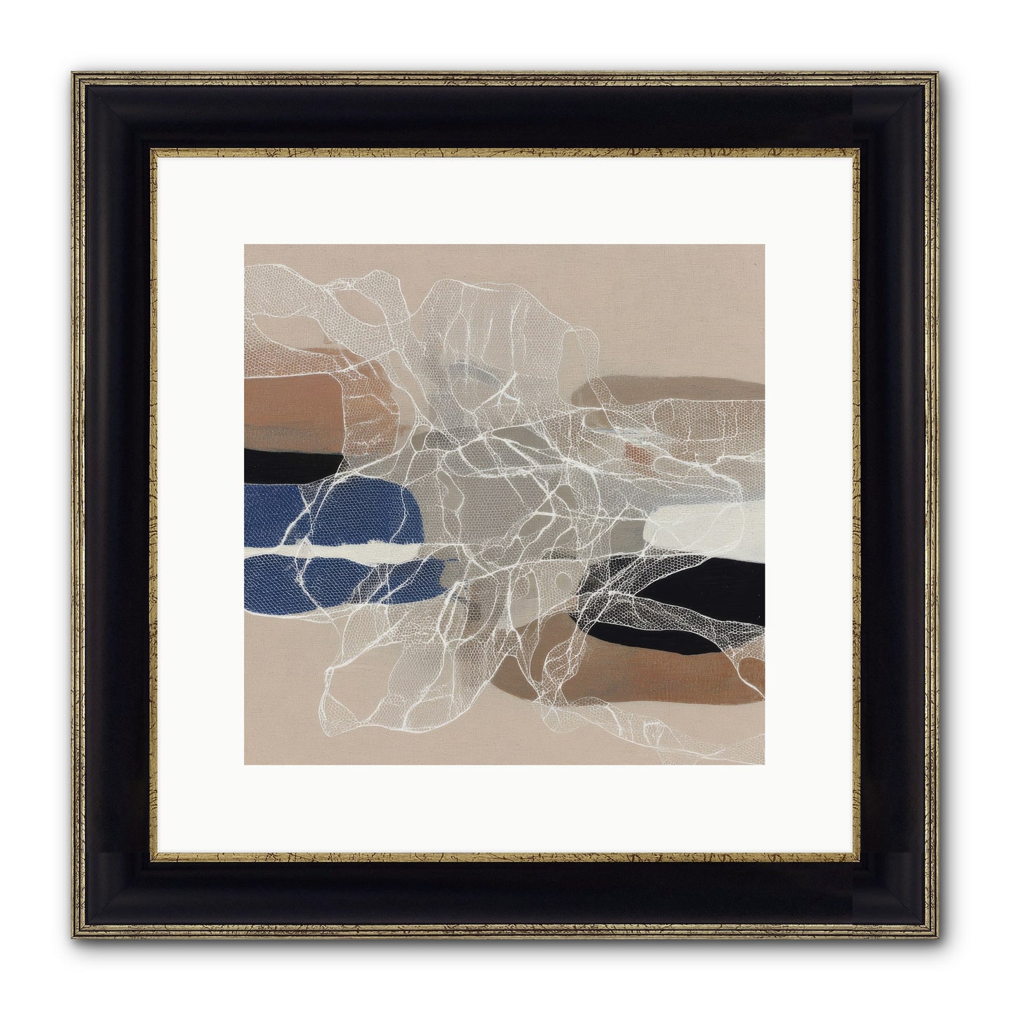 Aegis Framed Print - Black & Gold 12x12