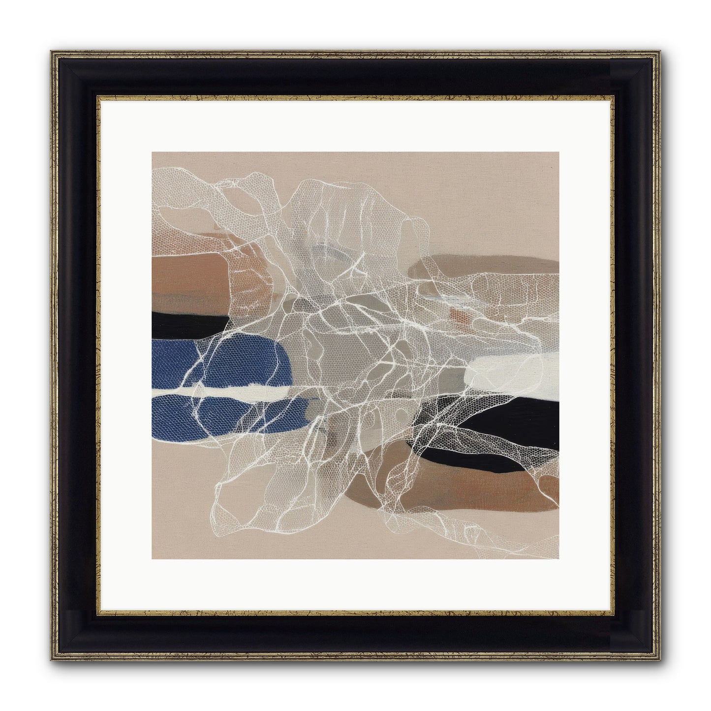 Aegis Framed Print - Black & Gold 16x16