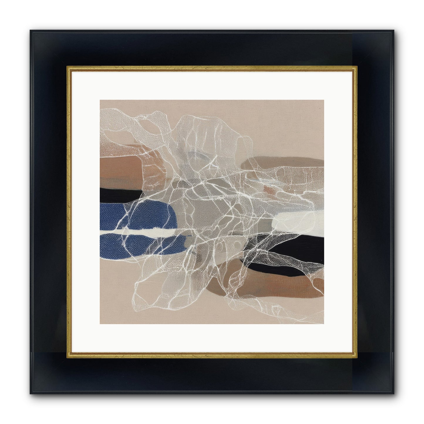 Aegis Framed Print - Wide Black w/Gold 16x16