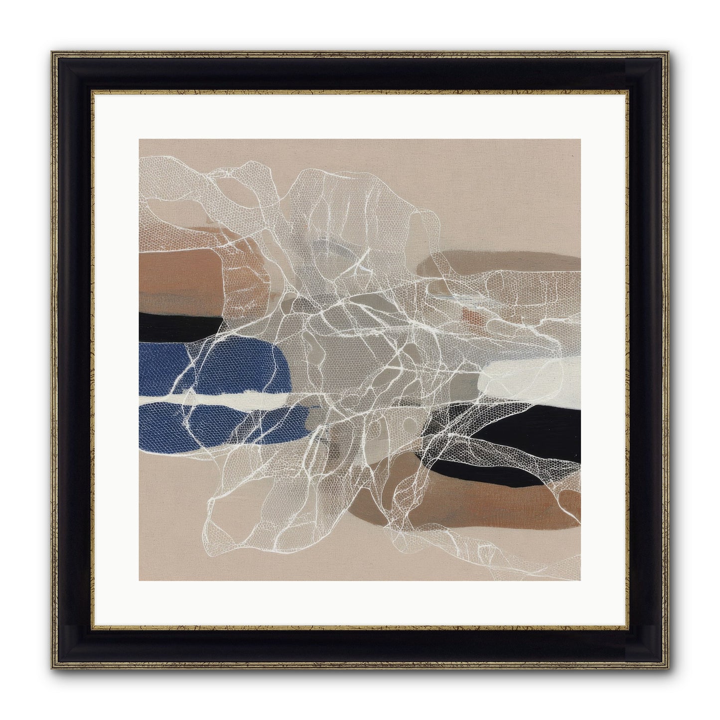 Aegis Framed Print - Black & Gold 20x20