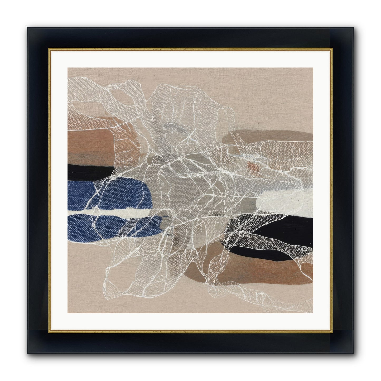 Aegis Framed Print - Wide Black w/Gold 30x30