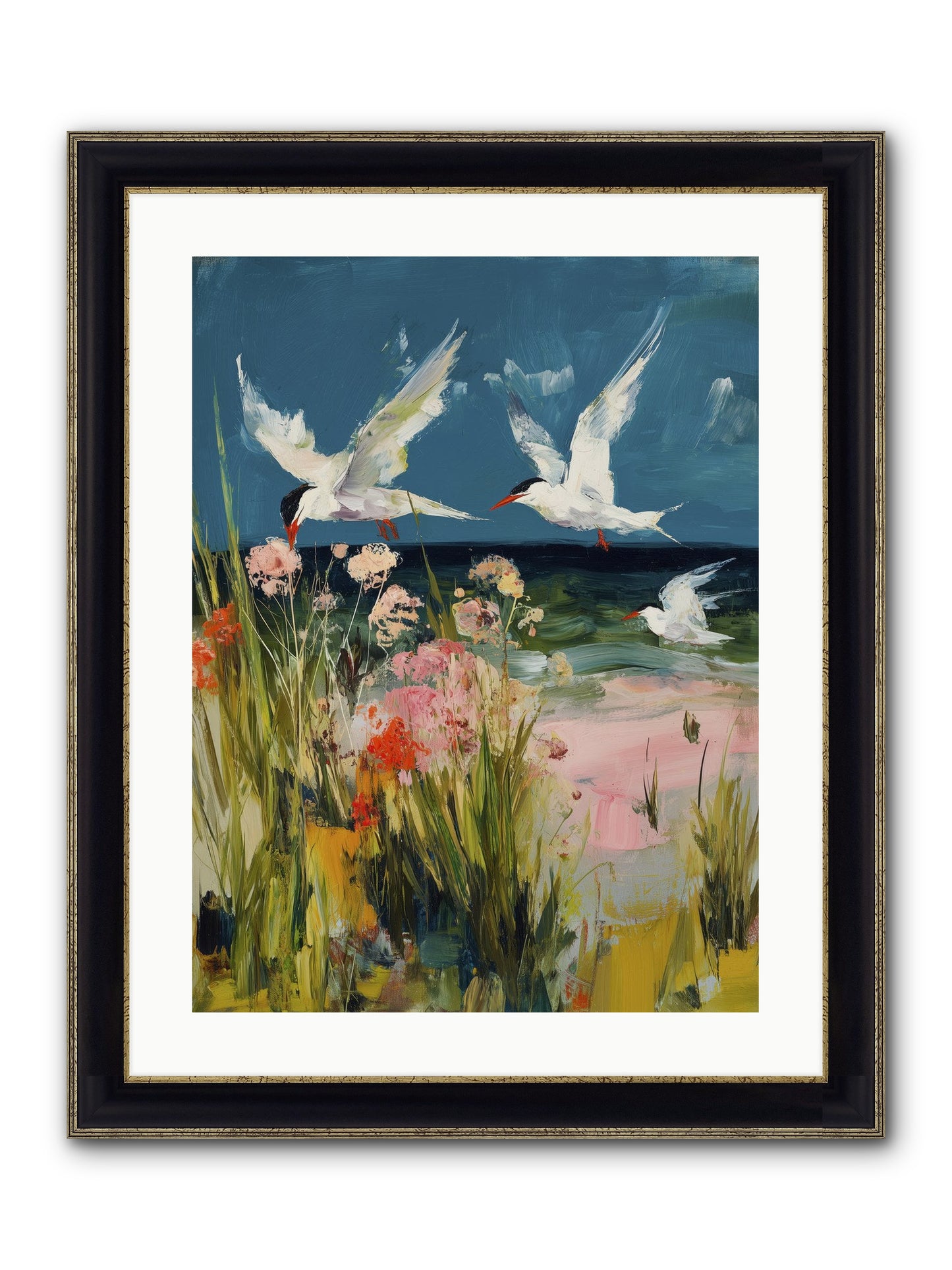 Aerial Poetry Framed Print - Black & Gold 18x24