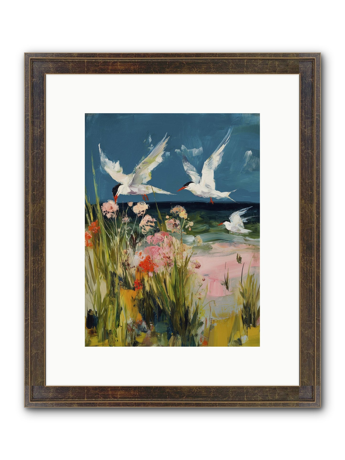 Aerial Poetry Framed Print - Slimwoods Black/Gold 9x12