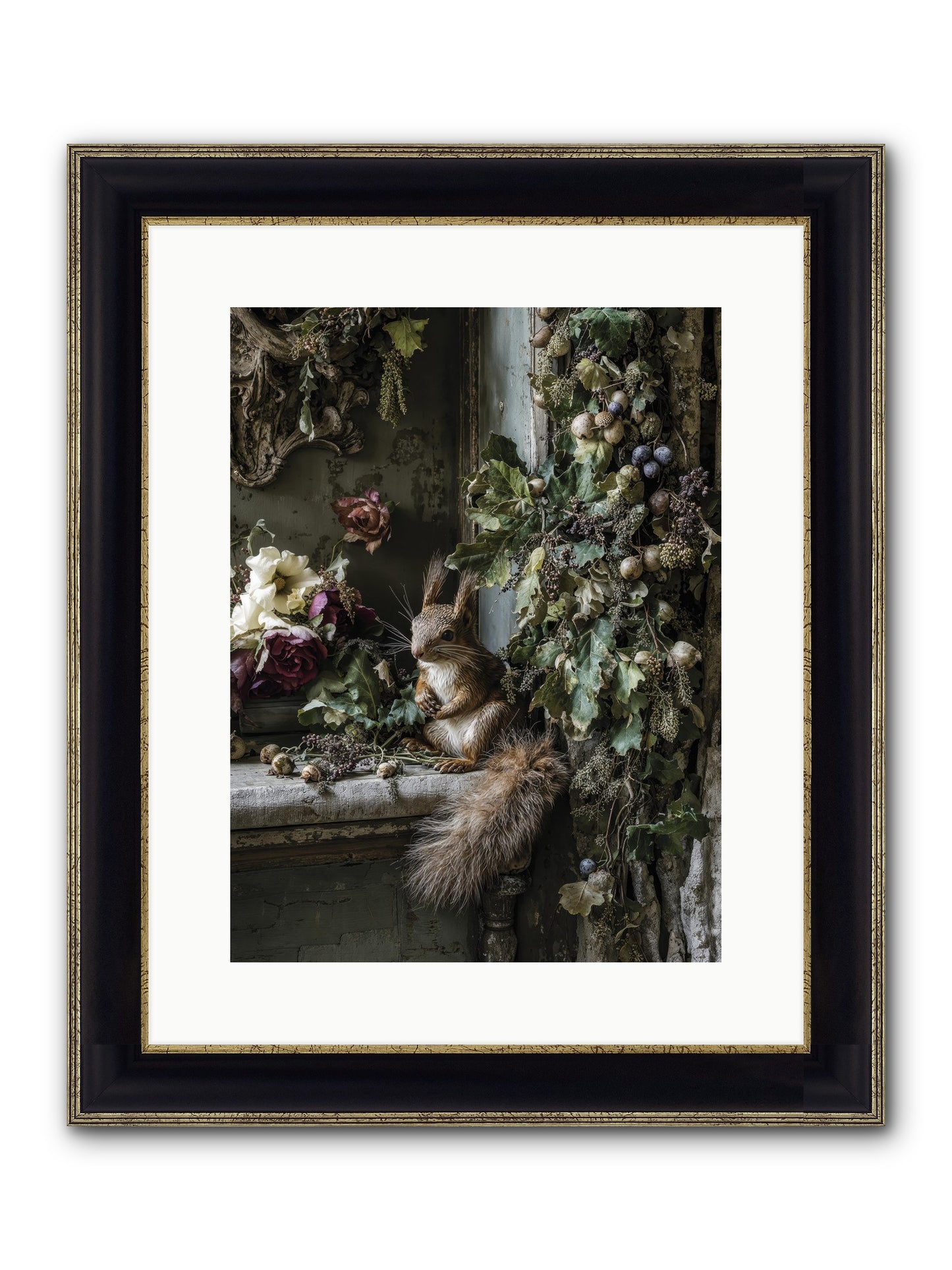 Aesop Framed Print - Black & Gold 12x16