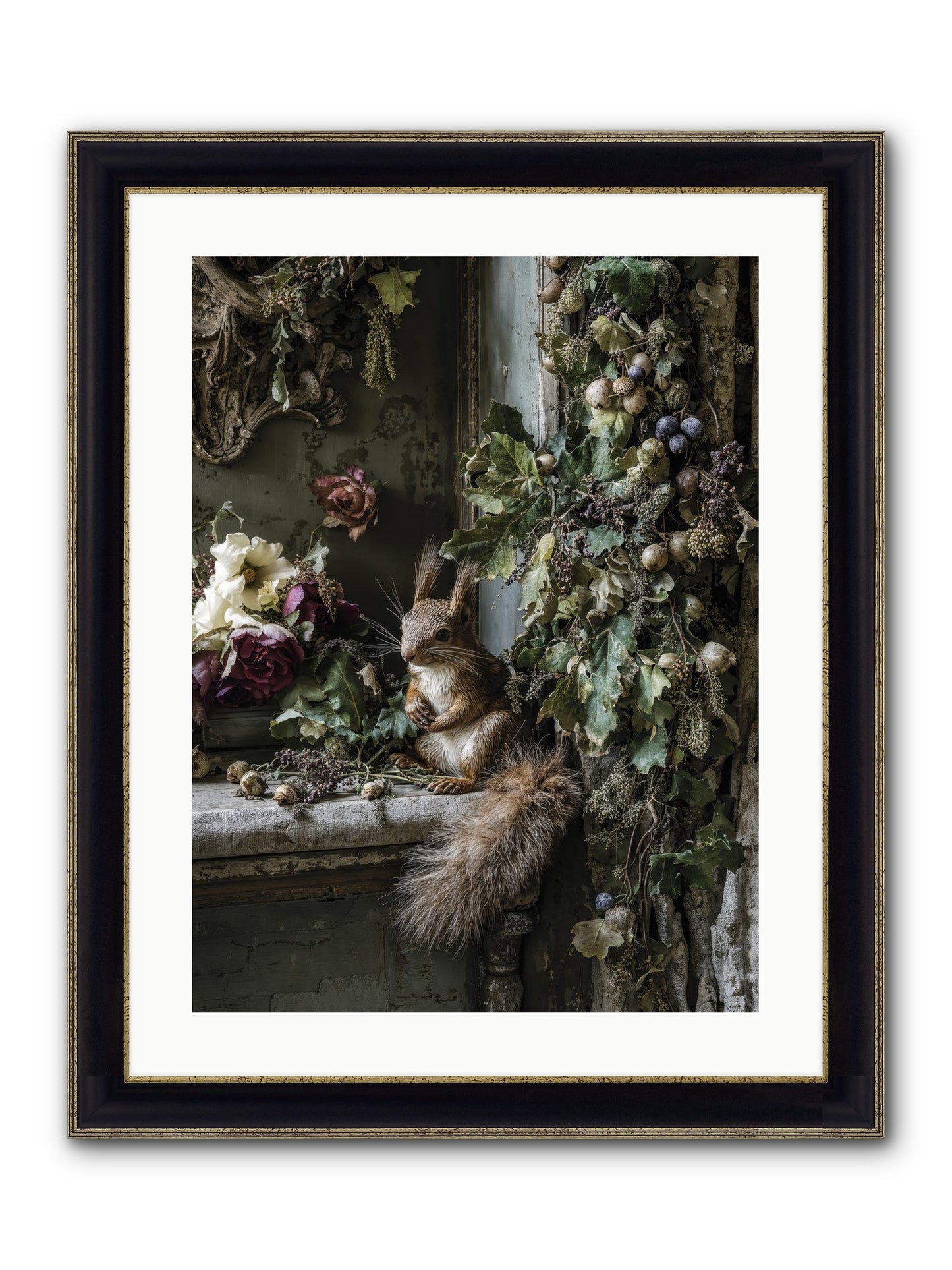 Aesop Framed Print - Black & Gold 18x24