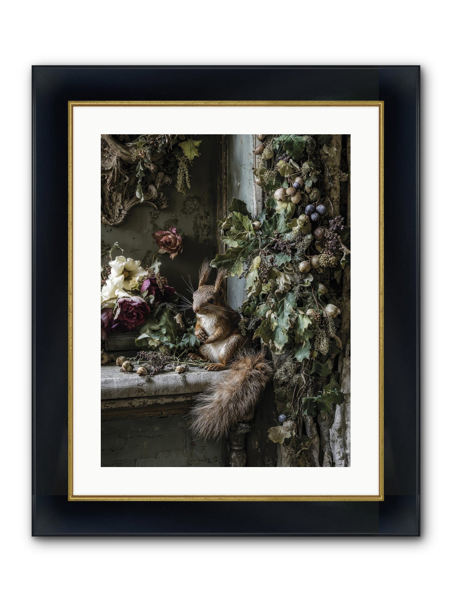 Aesop Framed Print - Wide Black w/Gold 18x24