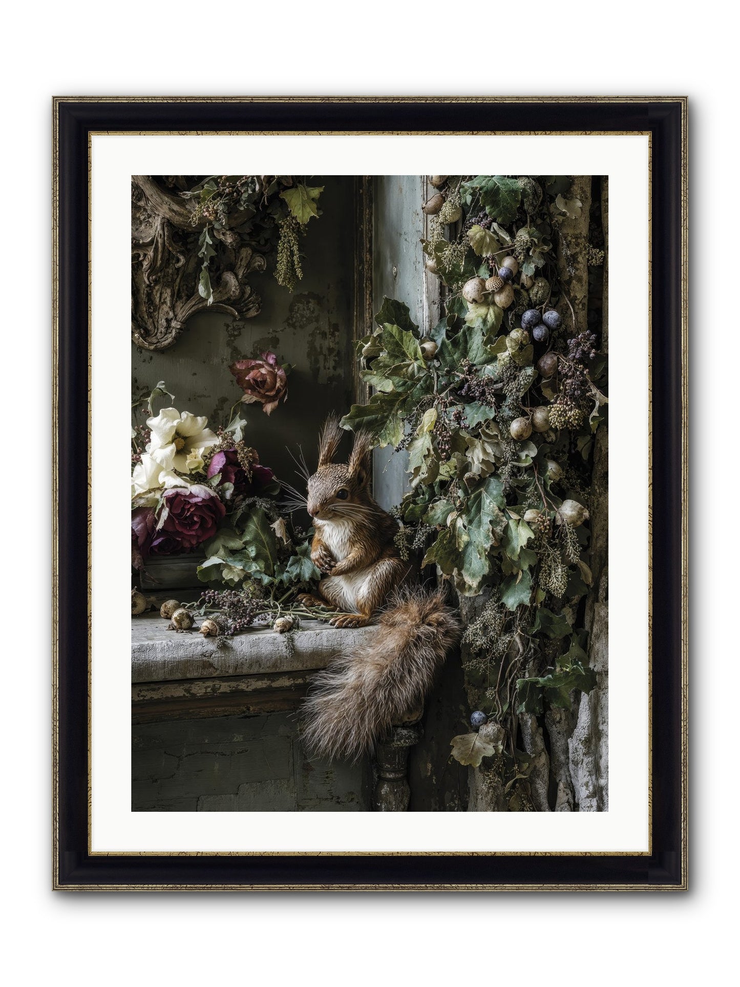 Aesop Framed Print - Black & Gold 24x32