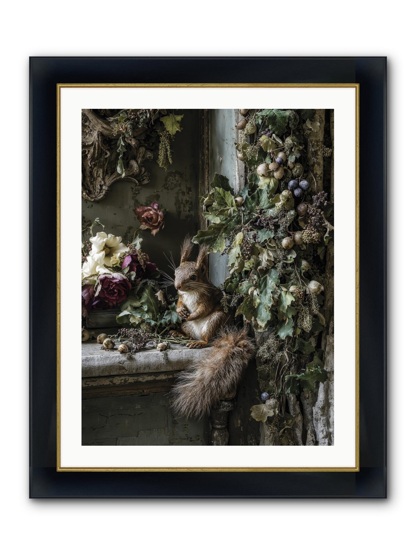 Aesop Framed Print - Wide Black w/Gold 24x32