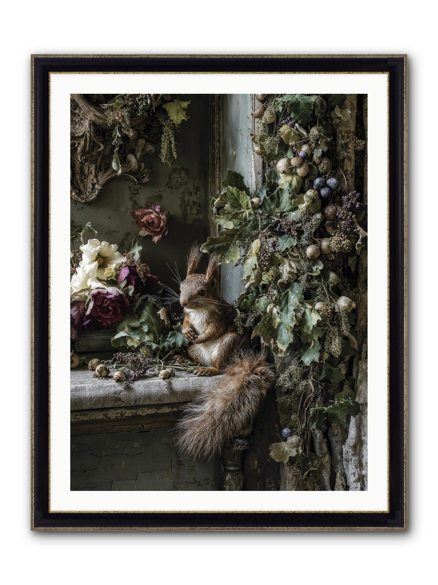 Aesop Framed Print - Black & Gold 30x40