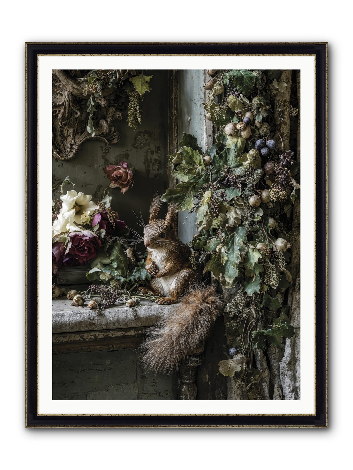 Aesop Framed Print - Black & Gold 36x48