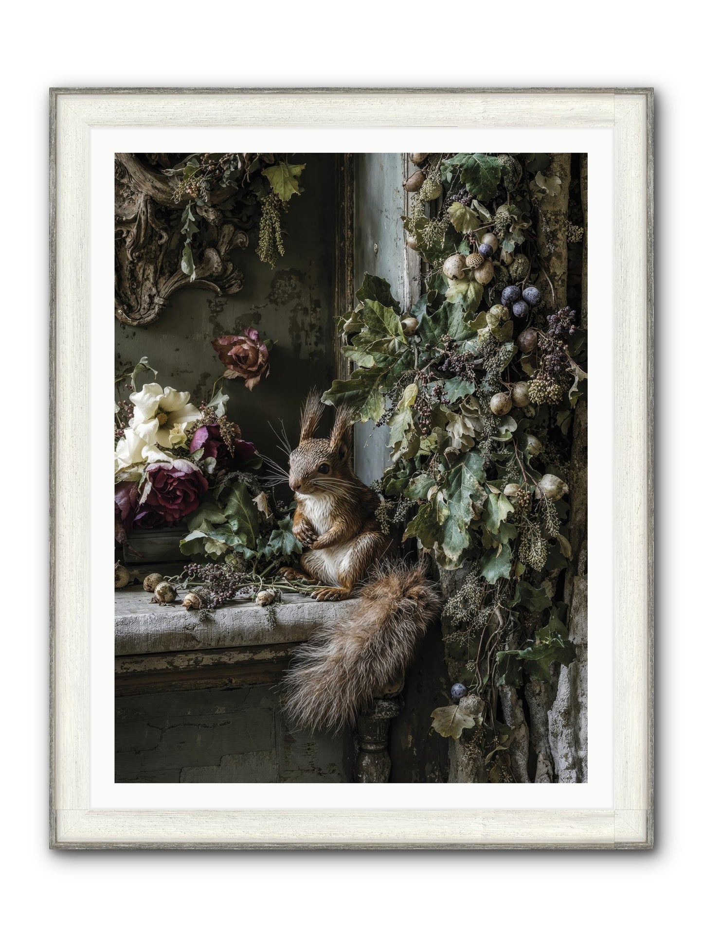 Aesop Framed Print - Driftwood White 36x48