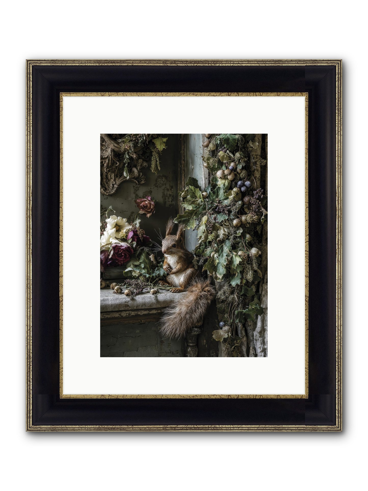 Aesop Framed Print - Black & Gold 9x12